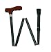 Carex Folding Adjustable Handle Cane with Walnut Pistol Handle