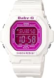 Casio Women's BG5601-7 Baby-G Square Luminous Color White Digital Watch