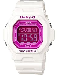 Casio Womens BG5601-7 Baby-G Square Luminous Color White Digital Watch
