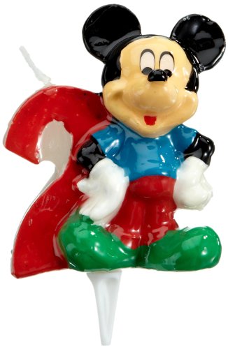 Dekoback 02-08-00089 Kuchenkerze Zahl 2 Mickey Mouse