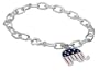 Sterling Silver Patriotic Elephant Charm Bracelet, 7.5"