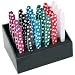 L Davinchi 24pc Tweezer Display Stainless Steel Satin Finish ABS Coating Polka-Dot Glossy Paint