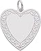 Disc: Filigree Heart Charm, 14K White Gold title=