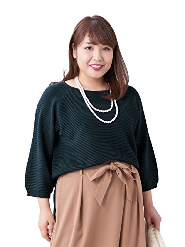 (リジェイ) Re-J ボリュームパフスリーブニット 大きいサイズ