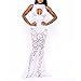 Sexy New Women Sheer Hot Bodycon Sleeveless Party Club White Long Maxi Dress Hot