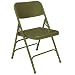 National Public Seating 300 Series All Steel Premium Folding Chair with Triple Brace, 480 lbs Capacity, Brown (Carton of 4)