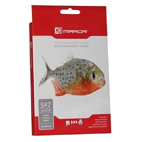 Mirror Premium Gloss Photo Paper Resin Coated 7x5 inches (50 Sheets)