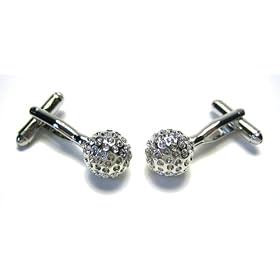 Golf Ball Cufflinks : Modern Cufflinks W/Carrying Case!