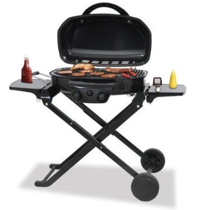 Uniflame Tailgate LP Gas BBQ Grill with Foldable Cart