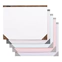 TOPS 7956 Desk Pad, Letr-Trim Perforated, 50-Sheet Pad, 22 x 17, Pink/Gray