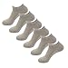 Pack of 6, HOEREV Men's Bamboo Fiber No Show Invisible Socks