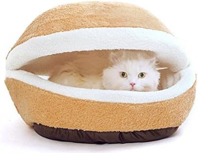 FastPet Conch Shell Shaped Pet Bed Hamburger Style Cat House Nest Dog Sleeping Bag
