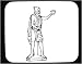 All Products : Decorated Mouse Pad with man, "black and white", Europe, hat, beggar, Italy, cap, art, sculpture, statue