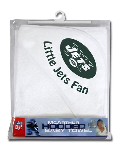 NFL New York Jets White Hooded Baby TowelB000FGU298