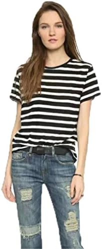 Women's Black and White Stripped T-shirt