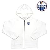 Edmonton Oilers NHL Girls "Lucky" Full Zip Hooded Jacket (Pink) (Small)