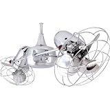 Matthews Fan Co. Duplo-Dinamico Metal Ceiling Fan Model DD-CR-MTL in Polished Chrome. FREE Shipping - Call for Best Price