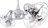 Matthews Fan Co. Ceiling Fans Duplo-Dinamico Metal Model DD-CR-MTL in Polished Chrome. Indoor fan.