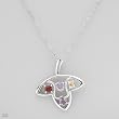 Necklace With 1.10ctw Precious Stones - Genuine Amethysts, Citrine and Garnet Made of 925 Sterling silver. Total item weight 6.0g Length 16in