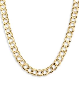 New 14k Solid Gold Cuban Curb Chain Link Necklace 9.1mm
