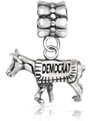 Bling Jewelry Patriotic 925 Sterling Democrat Donkey Dangle Charm Fits Pandora