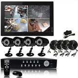 Angel High End Internet & 3G Phone Accessibe 4 CH Channel CCTV Surveillance Security DVR 420TVL IR Night Vision Camera System Kit No Hard Drive Installed
