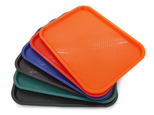 12 pcs Fast Food Tray Red 14x18