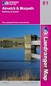 Alnwick and Morpeth, Rothbury and Amble (Landranger Maps) (OS Landranger Map)
