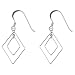 Sterling Silver Moveable Double Diamond Earring