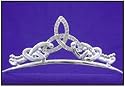 Celtic Knot Silver Cast + Rhineston Tiara 1.5"