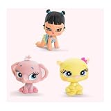 Bratz Lil' Angels Precious Lil' Bundles of Joy Numbered Collector Series 3 Pack Set with Bratz Lil Angelz Jade (# 97) , Pink Elephant (# 103) and Yellow Hamster (# 249)
