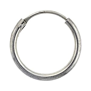 Sterling Silver Endless Hoop Earrings, 5/8 in. (16 mm) Diameter
