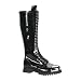 POLE CLIMBER-I 20 Eyelet Black Leather Knee Boot (Men's US 13 M, Black Leather)
