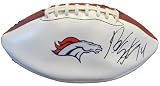 Brandon Stokley Autographed Denver Broncos Logo Football W/PROOF, Picture of Brandon Signing For Us, Super Bowl Champions, Indianapolis Colts