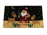 Geo Crafts IE 1490 18 - Inch - by - 30 - Inch PVC Backed Coir Doormat, Santa - B002GP7OMY