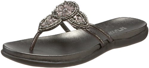 Kenneth Cole REACTION Women's Glamoflage Flip Flop Sandal,Pewter,8 M US