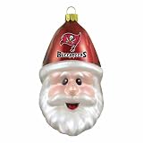 NFL Tampa Bay Buccaneers Blown Glass Santa Cap Ornament