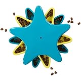 Outward Hound Kyjen  41005 Star Spinner Treat Toy Dog Toys Scent Puzzle Training Toy, Large, Blue