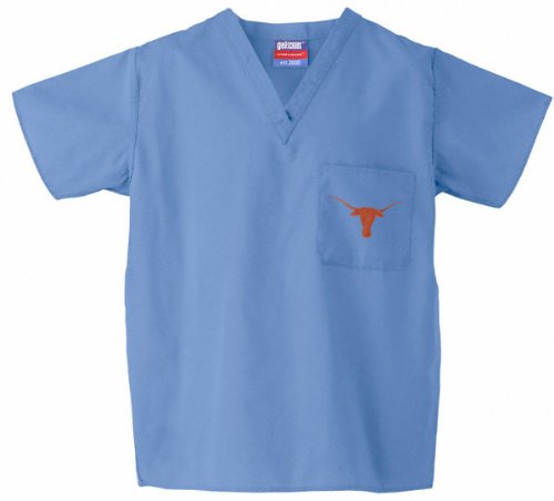 Texas Longhorns – Sky Blue – Scrub Top
