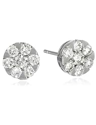 10k Gold Round Illusion Diamond Stud Earrings (1.00 cttw, H-I Color, SI2-I1 Clarity)