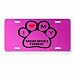 Parson Russell Terrier Dog Dogs Pink Animal Metal License Plate Wall Sign Tag