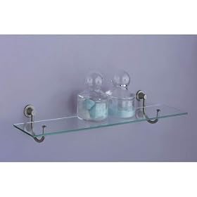 <b>Glass Shelf - Brushed Nickel - (Brushed Nickel)</b>