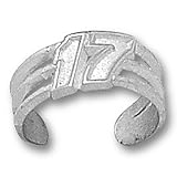 14K White Gold Officially Licensed Matt Kenseth "#17" NASCAR Toe Ring