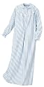 Short Striped Flannel Gown
