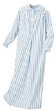 Short Striped Flannel Gown