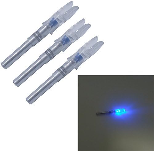 High-visibility .248 Blue LED GT 6.3mm Lighted Nocks Bowstring Activated On-off Switch 3pcs for Hunting