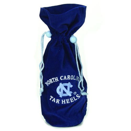 14 NCAA North Carolina Tar Heels Velvet Wine Bottle Drawstring Bag