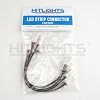HitLights LED PCB Strip to Strip Connector, 2 Conductor, Any Angle Turn, For SMD3528 LED Strip Lights (4 Pcs Pack)