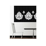 Baroque White Wallies Peel & Stick Vinyl Wall Mural