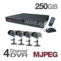 Q-see 4Channel DVR with 250GB HDD & 4 CMOS Cameras